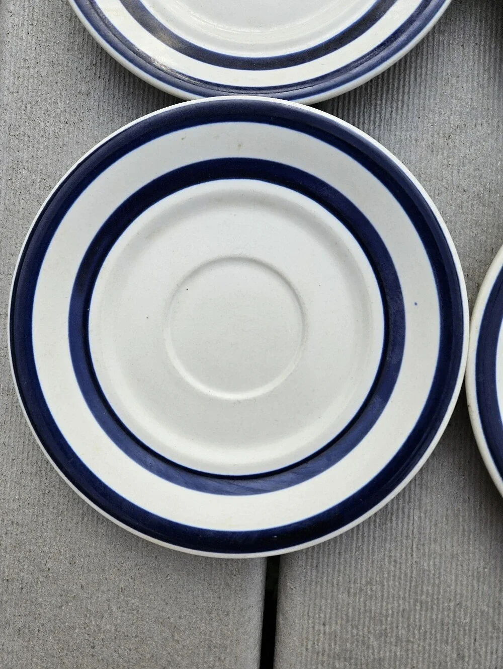 Mikasa, P7004 Lifestyle SQUARE DANCE BLUE, Set of 4 Saucer Plates 6.25